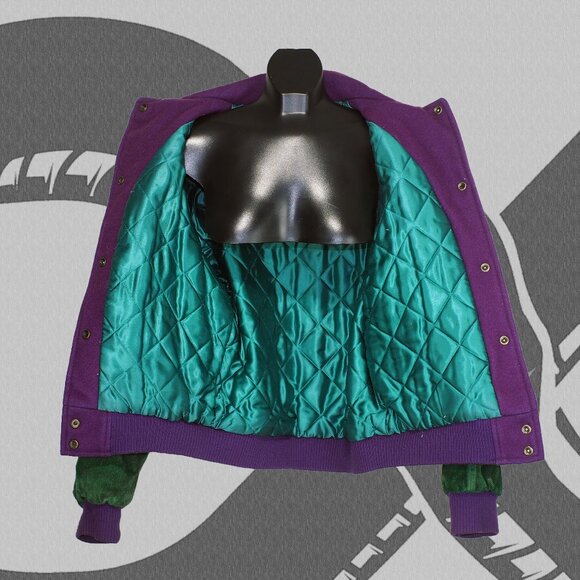 Vintage Wool/Suede Varsity Bomber Jacket Men's Small 1980s - Picture 4 of 7